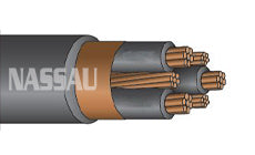 Service Wire 3/0 AWG Tray Cable ASD/VFD XHHW-2/PVC Shielded Patented 600 Volt Copper Cable ASDTCP3/03