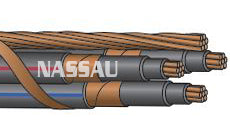Service Wire 750 MCM Preassembled Aerial Jacketed EPR Shielded MV-105 5000 Volt Copper Cable AR9/16C5KS750/3E