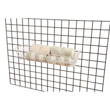 24"W x 10"D x 5"H Double Sloping Basket Fits Grid Panels, Slatwall & Pegboard White Econoco BSK12/W