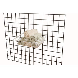 15"W x 12"D x 5"H Sloping Basket Fits Grid Panels, Slatwall & Pegboard White Econoco BSK16/W