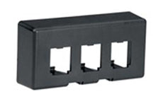 Panduit CFFPE3BL Furniture Faceplate 3 Port Knoll Morrison Black
