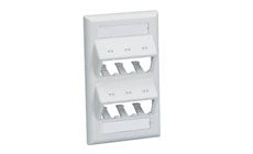 Panduit CFPSL6WHY Faceplate 6 Port Classic Sloped White