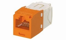 Panduit CJ688TGOR-24 Mini-Com Module Category 6 UTP 8-Position 8-Wire Orange Pack of 24