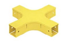 Panduit FFWC2X2YL Fitting And Cover 4-Way Cross 2 in.x 2 in. (50mm x 50mm) Fiber-Duct Yellow