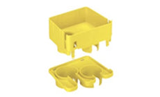 Panduit FRIDT4X4YL Fitting 2-Port Spillout Corrugated Tubing Yellow