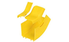 Panduit FRIV454X4YL Fitting And Cover Inside Vertical 45 4 in. x 4 in. FiberRunner Yellow