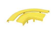 Panduit FRRASC4YL Split Cover Horizontal Right Angle 4 in. x 4 in. FiberRunner Yellow