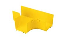 Panduit FRT4X4YL Horizontal Tee Fitting 4 in. x 4 in. FiberRunner Yellow
