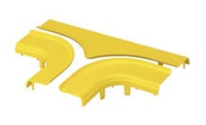 Panduit FRTSC4YL Split Cover Horizontal Tee 4 in. x 4 in. FiberRunner Yellow
