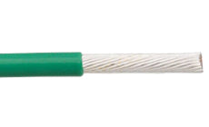 M22759/11-10-5-CUT 10 AWG Silver Plated Copper Extruded Teflon PTFE 600V Green Cut Cable