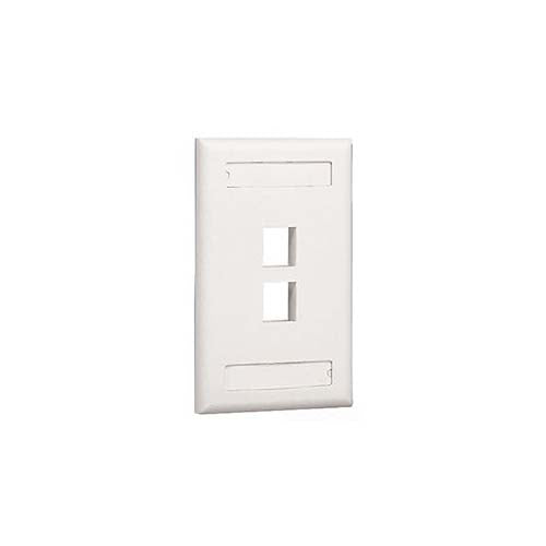 Panduit NK2FWHY NK 2-Port Flush Mount Faceplate 1-Gang White