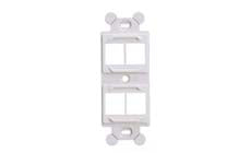 Panduit NK4106MFWH NK 4-Port Duplex Module Frame Faceplate White