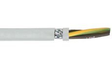 Helukabel 19 AWG 3 Cores With GN-YE Conductor Nanoflex HC 500-C EMC-Preferred Type Cut-Resistant, Screened, No Inner Sheath Meter Marking Cable 27119