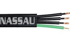 FLAT SUBMERSIBLE PUMP CABLE 5,000V Tested-Good for 2.4KV per NEC 90 Degree C Dry/75 Degree C Wet - 4 AWG