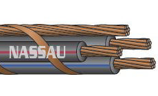 Service Wire 6 AWG Preassembled Aerial Jacketed EPR Non shielded MV-90 2,400 Volt Copper Cable AR1/4C2.4K6/3E
