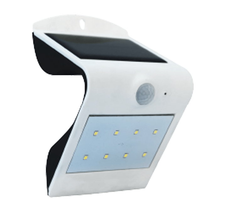 1.5-Watts Solar Curve Motion Light Front-60K Back-30K 220 Lumens IP65