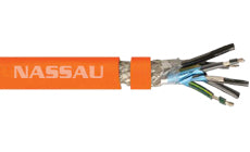Helukabel 10 AWG 4 Cores Orange Colour TopServ 650 VFD EMC-Preferred Type High Flexible Motor Power Supply Cable with Control Cores Cable 59851