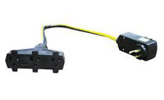 US Wire and Cable 50 Feet Temp Flex 35 Triple Outlet Pow-R-Block with GFCI Plug 50026