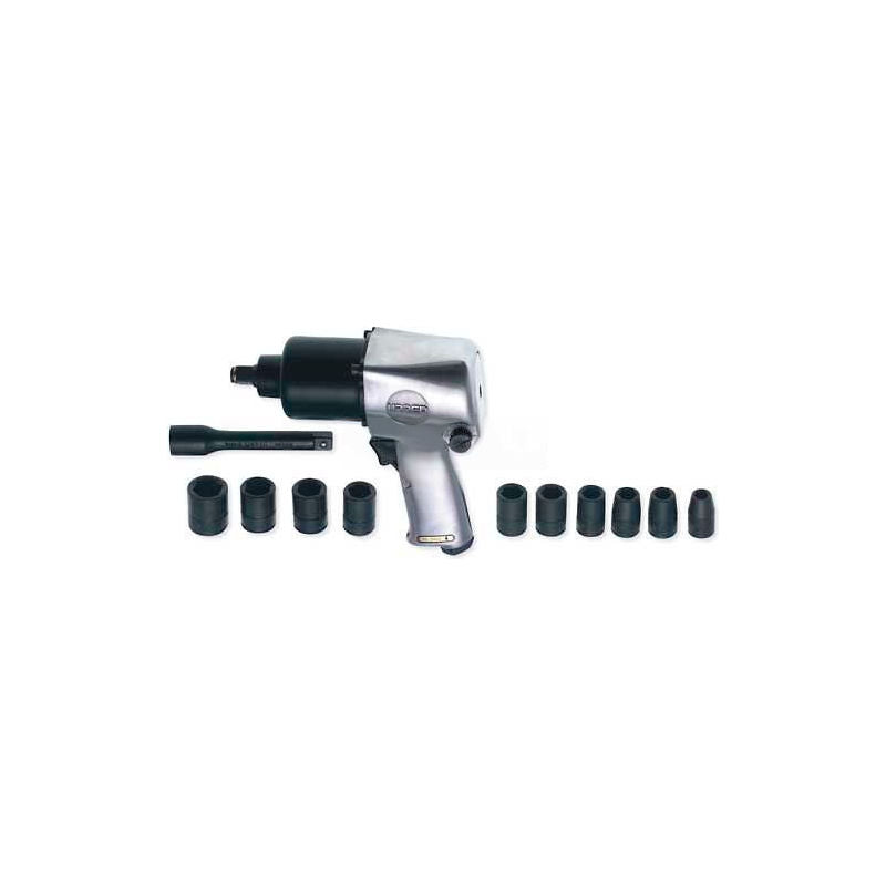 Urrea UP731KM Extra Heavy Duty Twin Hammer Pistol Grip Impact Wrench Set