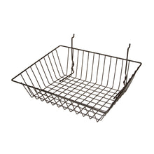 Econoco BSK16/B 15"W x 12"D x 5"H Sloping Basket Fits Grid Panels, Slatwall & Pegboard Black (Pack of 6)