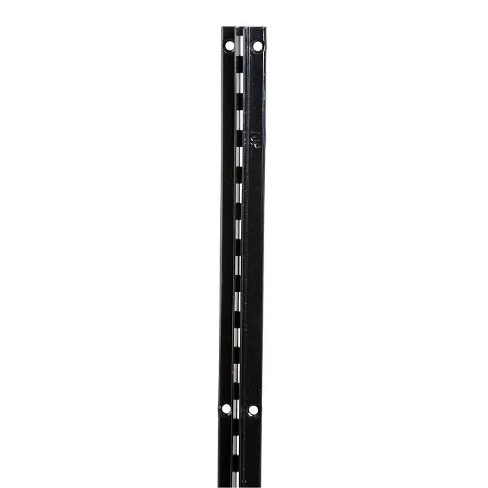 Heavy Weight Recessed Slotted Standards for 3/4" Slatwall - 1" Slots on 2" Center - Imperial Line - Black Econoco SSRIB10 (Pack of 5)