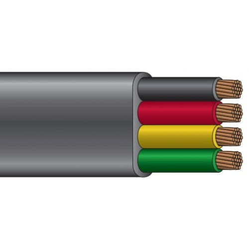4/0 AWG 3C Heavy Duty Flat Jacketed Submersible Cable with Ground