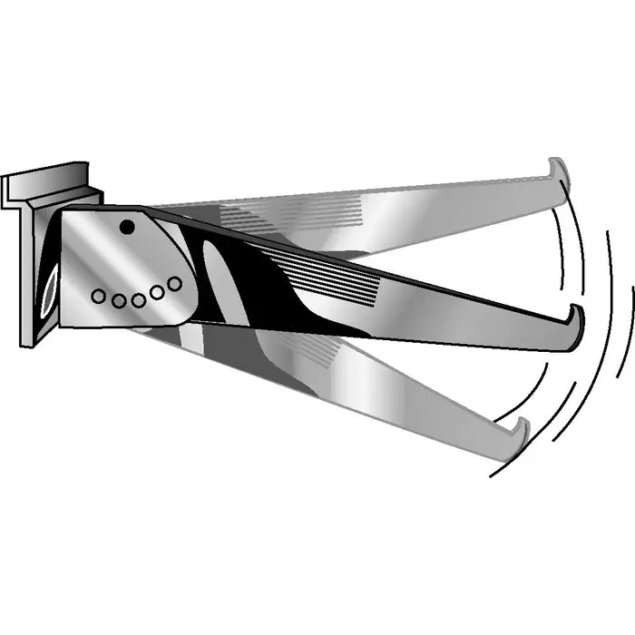 Adjustable Angle Shelf Brackets for Slatwall - Chrome Econoco SW/AJ12 (Pack of 48)