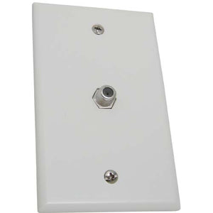 Vertical Cable 028-HWP/71 TV Nickel Wall Plate with one 3G F81 Connector White
