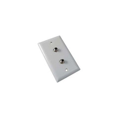 Vertical Cable 028-WP/2XF81 TV Wall Plate with 2 FX81 Connectors White