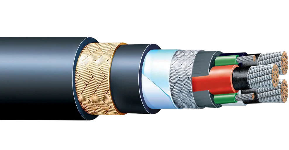 Amercable Arctic Grade CIR Type VFD Power Cable UL Listed as Type TC-ER & Type TC-ER-HL 3/C Gexol Ins. 2kV Rated 90C 37-102 CIRVFDA