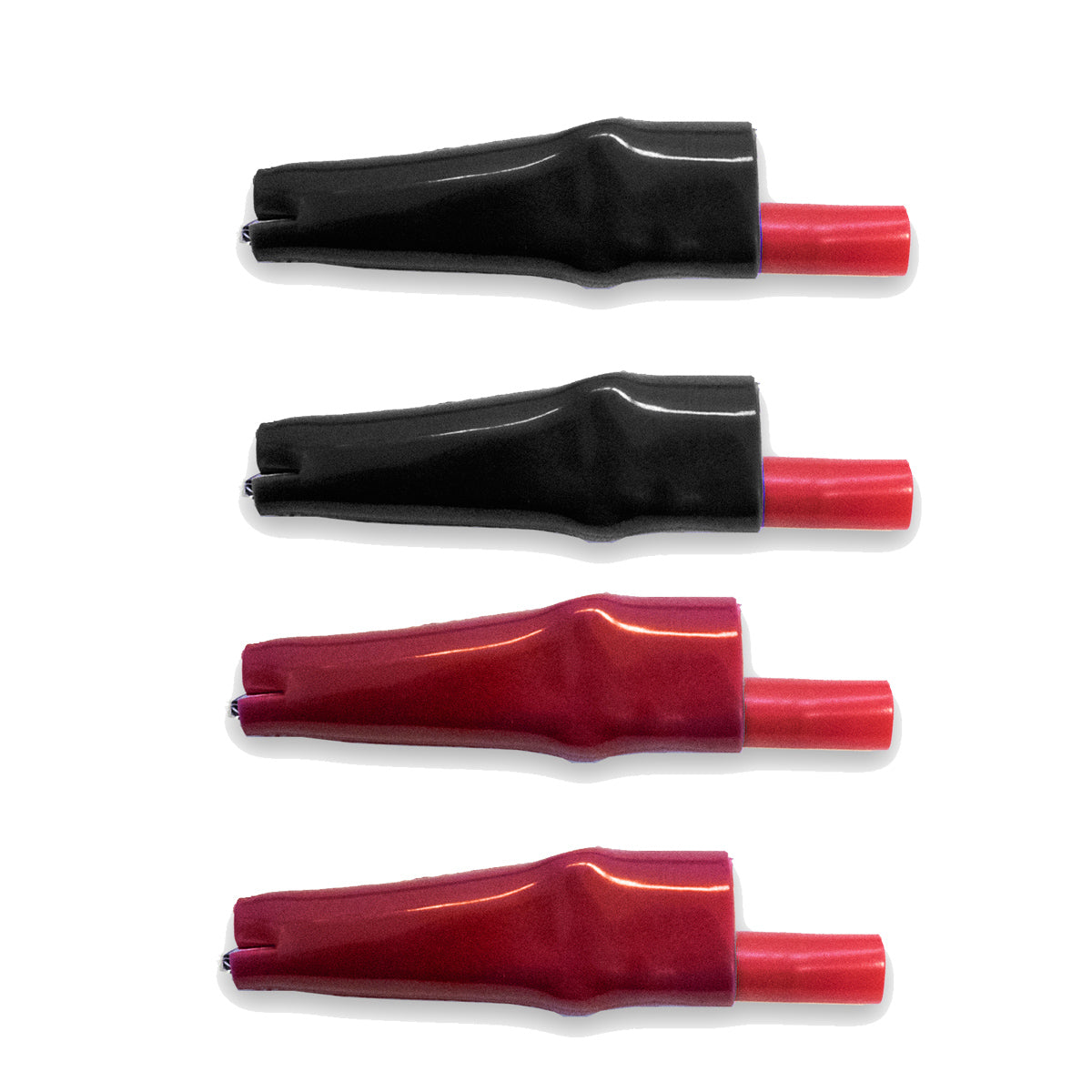 010016 - Insulated Alligator Clips Set: 2 Red & 2 Black  (Pack of 18)
