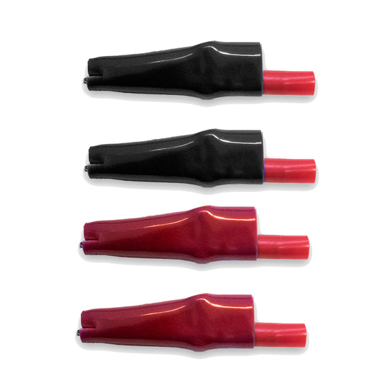 010016 - Insulated Alligator Clips Set: 2 Red & 2 Black  (Pack of 18)