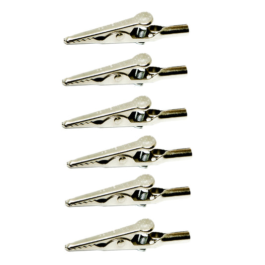 010025 - 6 Pack BU-60S Steel Alligator Clips for 10A Electrical Tasks  (Pack of 28)