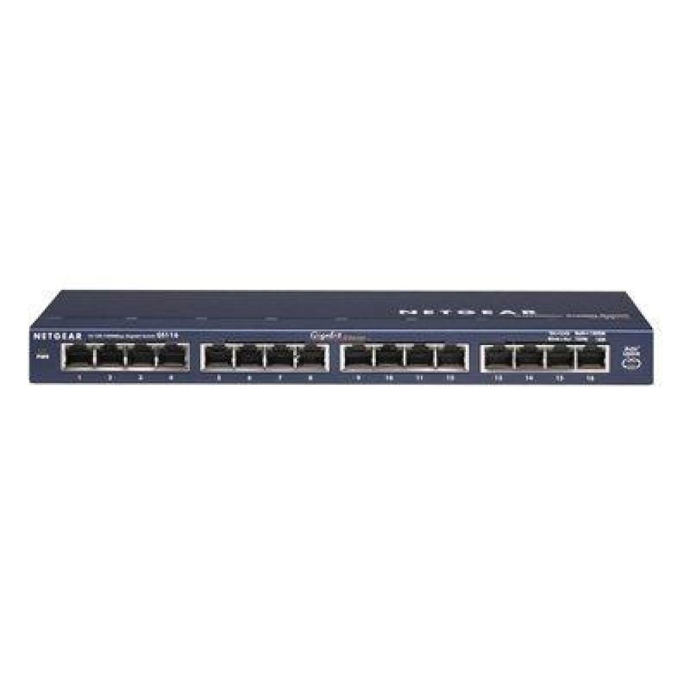 GS116NA - 16-Port Gigabit Desktop Switch, 1000 Mbps, Fan-less Design