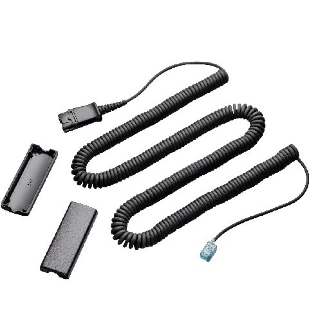 85R85AA - 10ft Coiled Lightweight Cable with QD Lock for Poly Headset