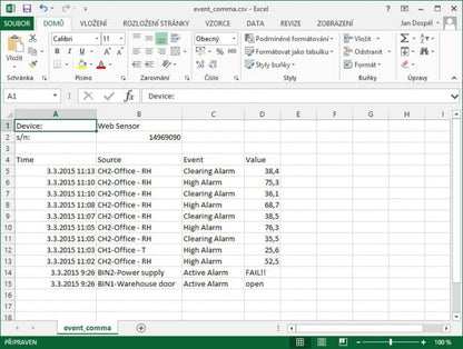 Web Sensor - two channels with binary inputs
