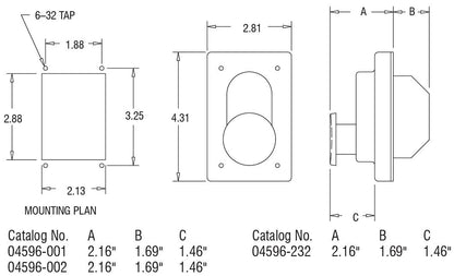 04596-001 1.75 inch Mush Push-Pull
