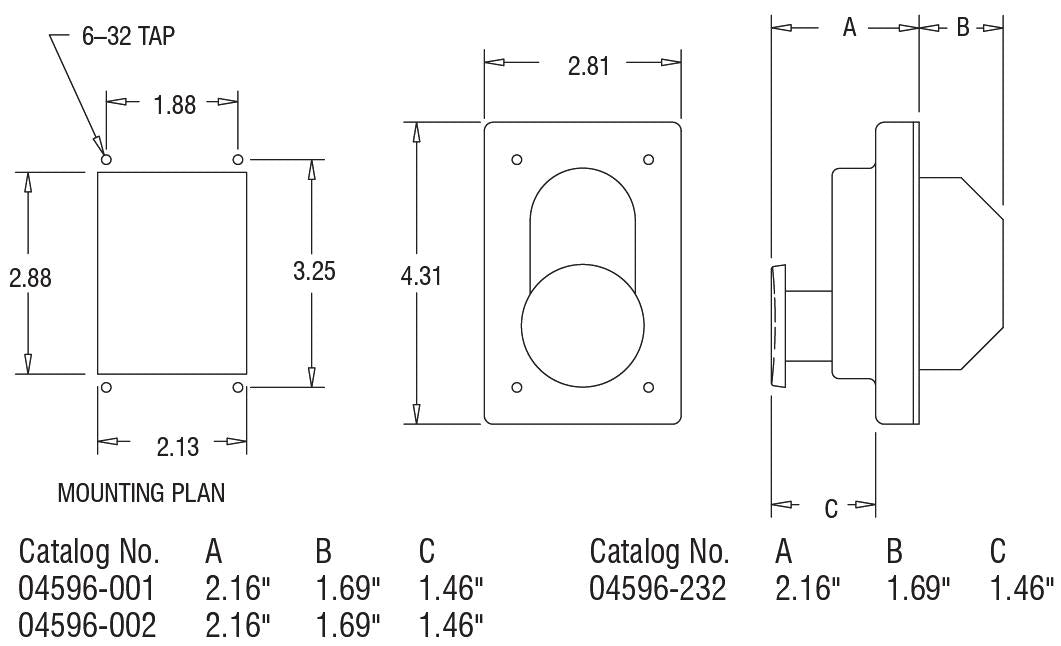 04596-232 1.75 inch Mush Push-Pull