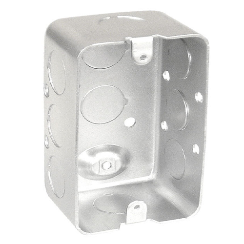 4-1/8" Long x 2-1/2" Wide x 1-7/8" Deep Drawn Oversized Handy Box With Conduit KO's G20281 (Pack of 100)