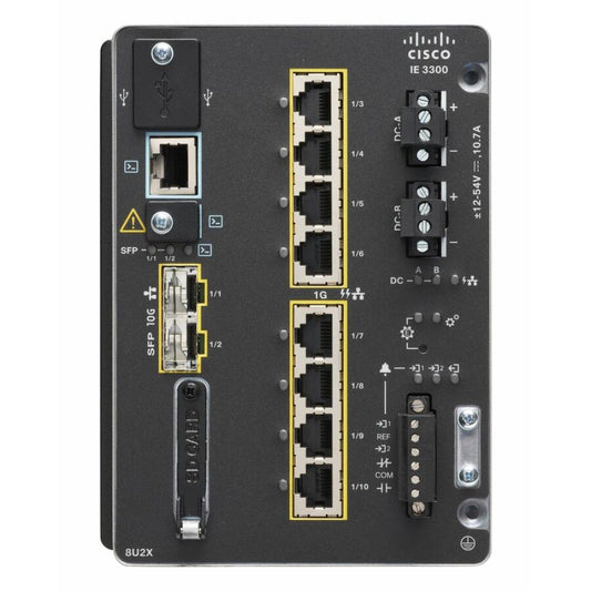 IE-3300-8T2S-E - Rugged Layer 3 8-Port Gigabit Ethernet Switch for Harsh Environments