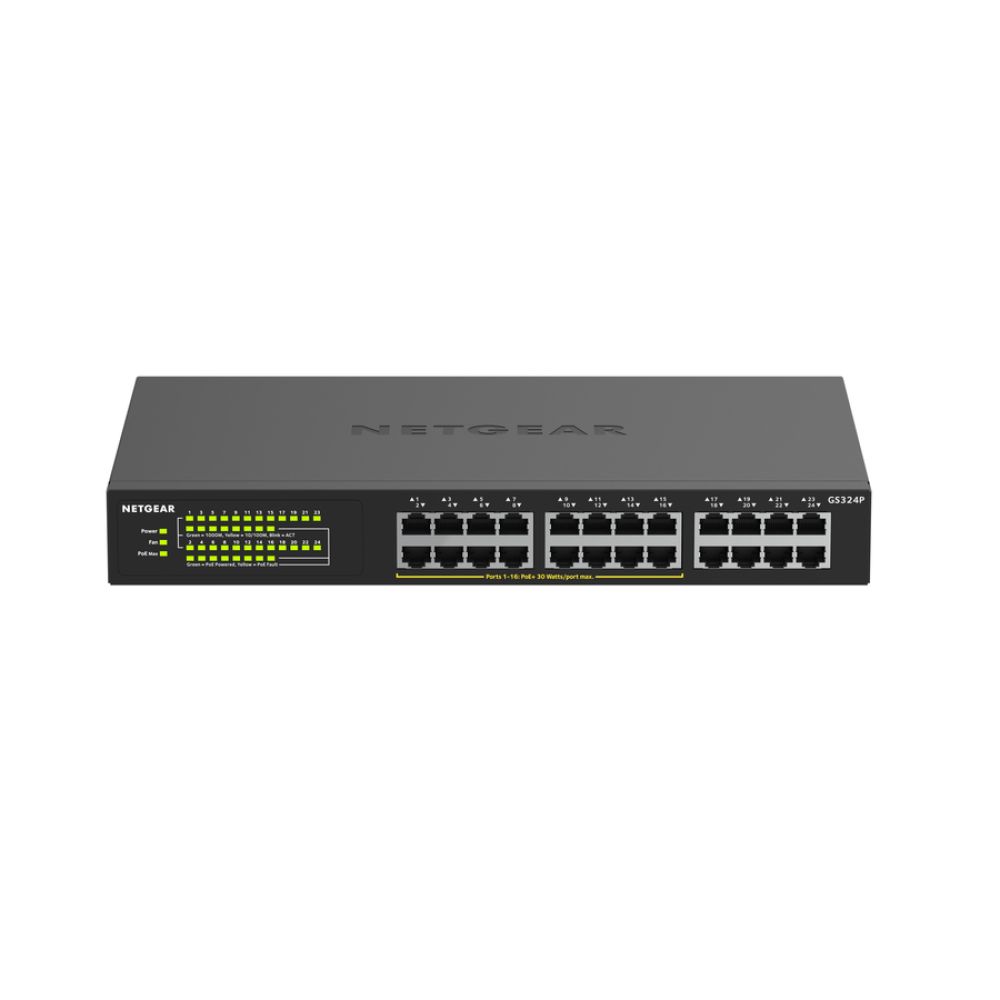 GS324P-100NAS - 24-Port PoE+ Gigabit Switch for Easy Network Expansion