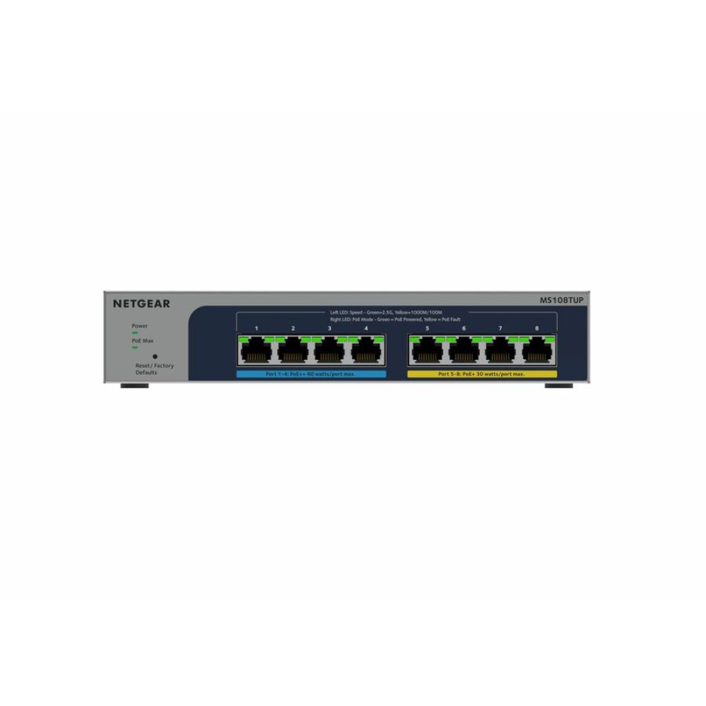 MS108TUP-100NAS - 8-Port PoE++ Multi-Gigabit Switch for Advanced Networking