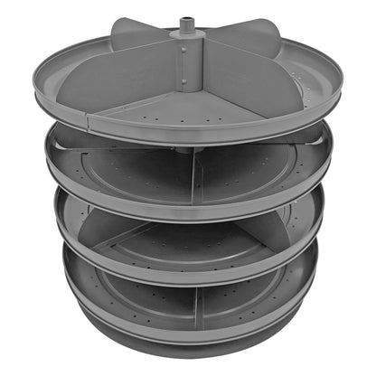 1104-95 17″ Revolving Rotabin, 4 Shelves