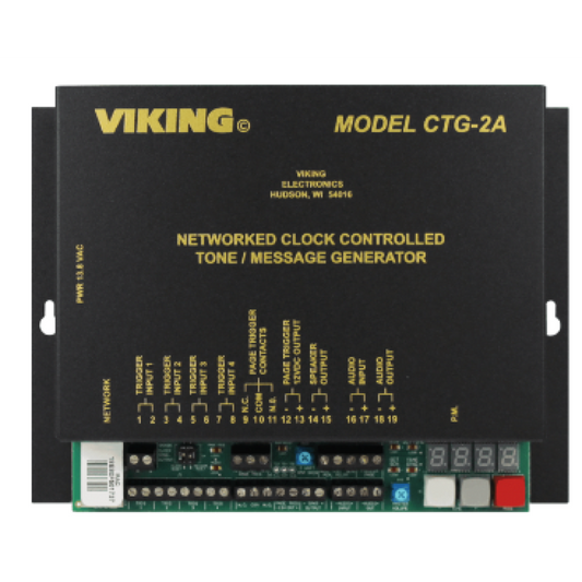 CTG-2A - Programmable Tone Generator with Master Clock & 6 Minutes Audio Storage