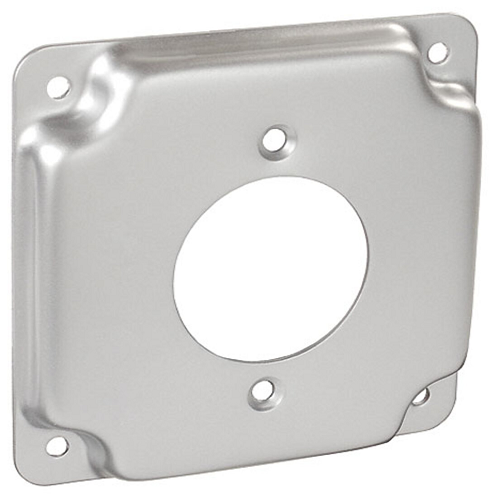 4" Square 1/2" Raised Industrial Surface Cover 1.719" Dia G1943 (Pack of 125)