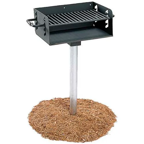 ADA Rotating Pedestal Charcoal Grill With 300" Cooking Surface & 3-1/2" Diameter 630H-3