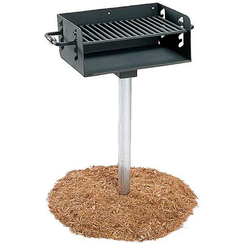 ADA Rotating Pedestal Charcoal Grill With 300