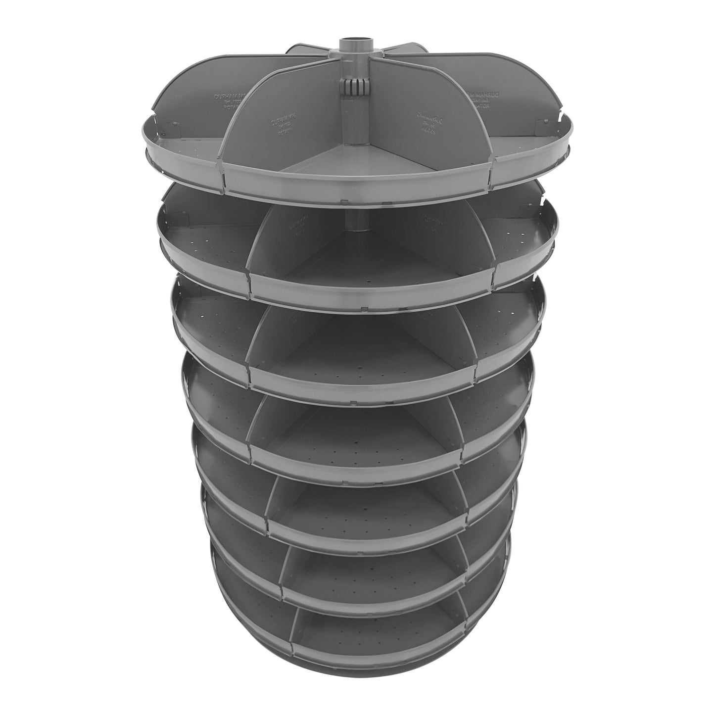 1207-95 28″ Revolving Rotabin, 7 Shelves