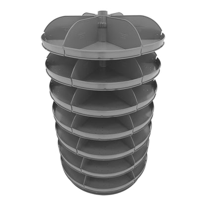 1207-95 28″ Revolving Rotabin, 7 Shelves