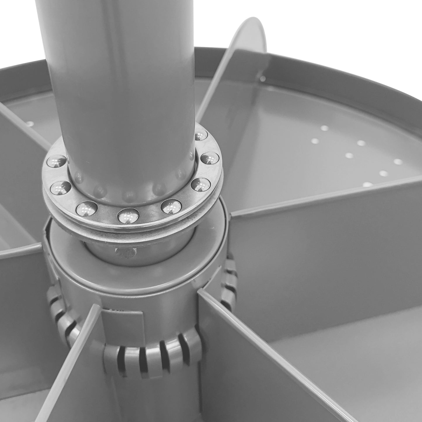 1207-95 28″ Revolving Rotabin, 7 Shelves